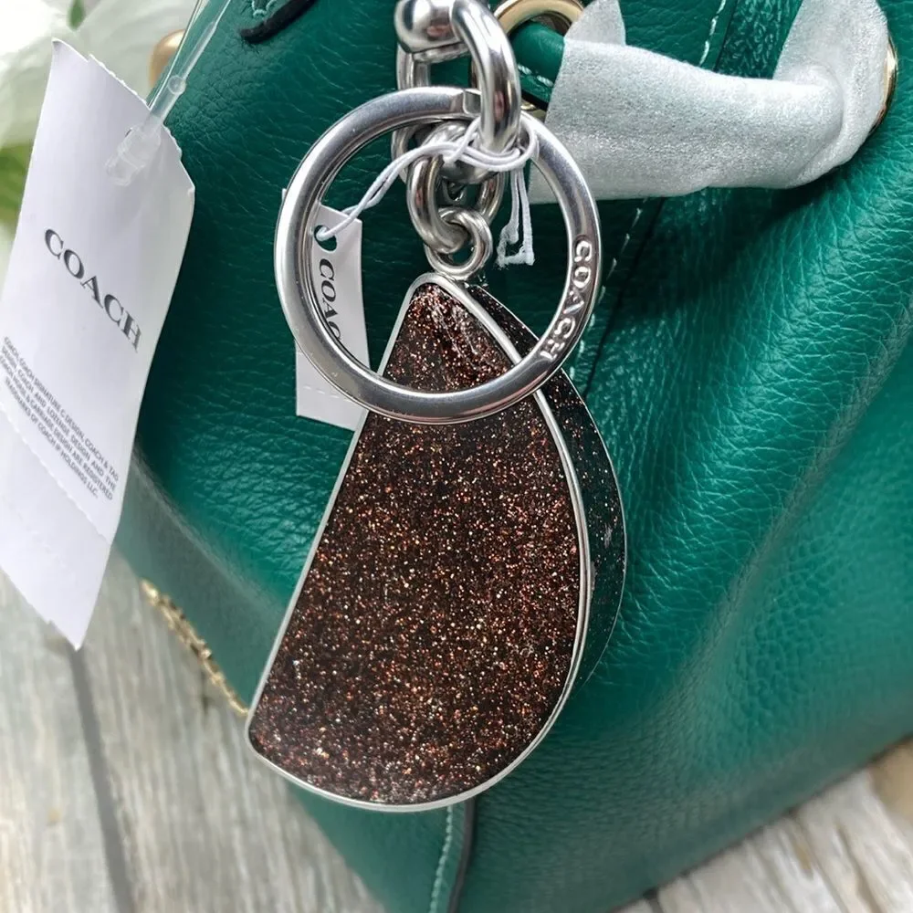 Coach Shoulder & Crossbody Purse Bag With Melon Slice Charm Leather